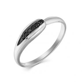 Кольцо из белого золота Мастер Бриллиант 05M1-107-619-48 с чёрным бриллиантом 05M1-107-619-48 фото