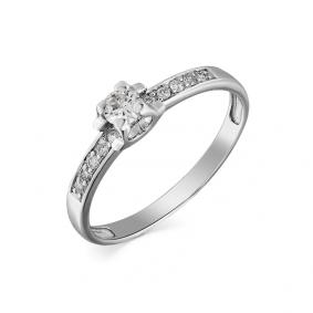 Кольцо из белого золота Мастер Бриллиант 05M1-107-712 с бриллиантом 05M1-107-712 фото