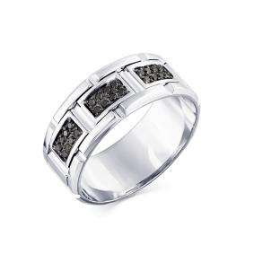 Кольцо из белого золота Мастер Бриллиант 05M1-107-816-48 с чёрным бриллиантом 05M1-107-816-48 фото