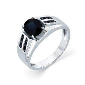Кольцо из белого золота Мастер Бриллиант 05M1-204036-00-02 с сапфиром 05M1-204036-00-02 фото
