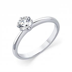 Кольцо из белого золота Мастер Бриллиант 05M1-204327-00-00 с бриллиантом 05M1-204327-00-00 фото