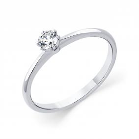 Кольцо из белого золота Мастер Бриллиант 05M1-204367-00-00 с бриллиантом 05M1-204367-00-00 фото