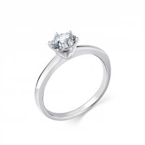 Кольцо из белого золота Мастер Бриллиант 05M1-205673-01-00 с бриллиантом 05M1-205673-01-00 фото