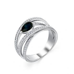 Кольцо из белого золота Мастер Бриллиант 05M1-206384-99-02 с бриллиантом и сапфиром 05M1-206384-99-02 фото