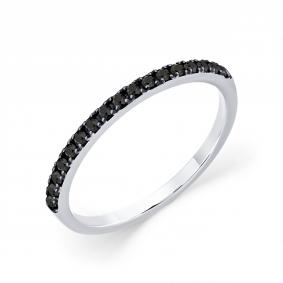 Кольцо из белого золота Мастер Бриллиант 05M1-206519-01-48 с чёрным бриллиантом 05M1-206519-01-48 фото