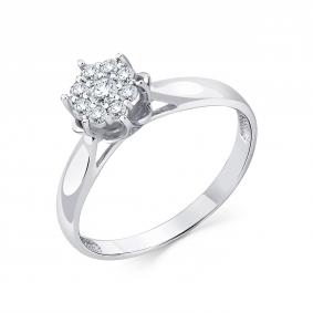 Кольцо из белого золота Мастер Бриллиант 05M1-207039-00-00 с бриллиантом 05M1-207039-00-00 фото