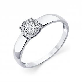 Кольцо из белого золота Мастер Бриллиант 05M1-207087-50-00 с бриллиантом 05M1-207087-50-00 фото