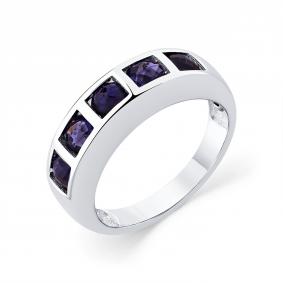 Кольцо из белого золота Мастер Бриллиант 05M1-207153-00-17 с иолитом 05M1-207153-00-17 фото