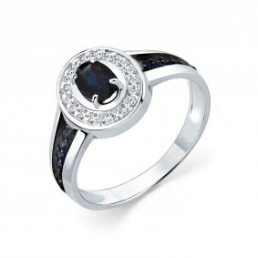 Кольцо из белого золота Мастер Бриллиант 05M1-207426-00-02 с бриллиантом и сапфиром 05M1-207426-00-02 фото