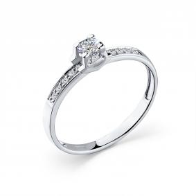 Кольцо из белого золота Мастер Бриллиант 05M1-207712-00-00 с бриллиантом 05M1-207712-00-00 фото