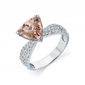 Кольцо из белого золота Мастер Бриллиант 05M1-207744-00-13 с бриллиантом и морганитом 05M1-207744-00-13 фото