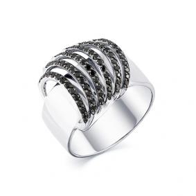 Кольцо из белого золота Мастер Бриллиант 05M1-207843-00-48 с чёрным бриллиантом 05M1-207843-00-48 фото