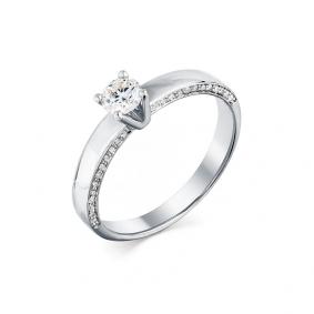 Кольцо из белого золота Мастер Бриллиант 05M1-207967-01-00 с бриллиантом 05M1-207967-01-00 фото