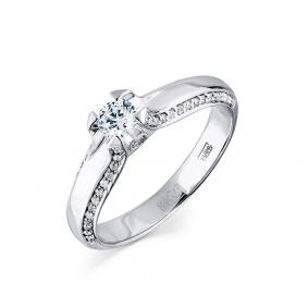 Кольцо из белого золота Мастер Бриллиант 05M1-207974-00-00 с бриллиантом 05M1-207974-00-00 фото