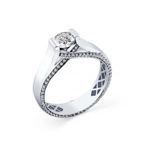 Кольцо из белого золота Мастер Бриллиант 05M1-207988-01-00 с бриллиантом 05M1-207988-01-00 фото