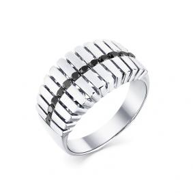 Кольцо из белого золота Мастер Бриллиант 05M1-208028-00-48 с чёрным бриллиантом 05M1-208028-00-48 фото