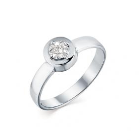 Кольцо из белого золота Мастер Бриллиант 05M1-208033-00-00 с бриллиантом 05M1-208033-00-00 фото