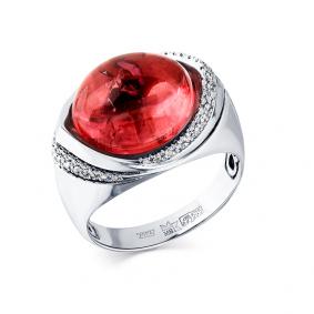 Кольцо из белого золота Мастер Бриллиант 05M1-208044-00-60 с бриллиантом и турмалином 05M1-208044-00-60 фото