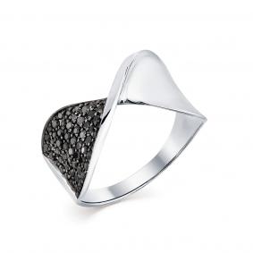 Кольцо из белого золота Мастер Бриллиант 05M1-208088-00-48 с чёрным бриллиантом 05M1-208088-00-48 фото