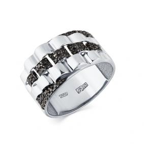 Кольцо из белого золота Мастер Бриллиант 05M1-208255-00-48 с чёрным бриллиантом 05M1-208255-00-48 фото