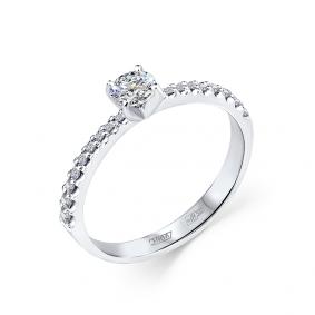 Кольцо из белого золота Мастер Бриллиант 05M1-208435-02-00 с бриллиантом 05M1-208435-02-00 фото