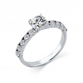 Кольцо из белого золота Мастер Бриллиант 05M1-208474-01-00 с бриллиантом 05M1-208474-01-00 фото