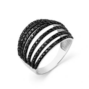 Кольцо из белого золота Мастер Бриллиант 05M1-208497-00-48 с чёрным бриллиантом 05M1-208497-00-48 фото