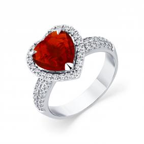 Кольцо из белого золота Мастер Бриллиант 05M1-208556-00-36 с бриллиантом и опалом 05M1-208556-00-36 фото