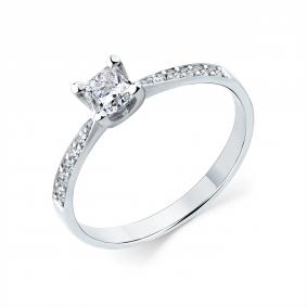 Кольцо из белого золота Мастер Бриллиант 05M1-208560-01-00 с бриллиантом 05M1-208560-01-00 фото