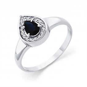 Кольцо из белого золота Мастер Бриллиант 05M1-208724-00-02 с бриллиантом и сапфиром 05M1-208724-00-02 фото
