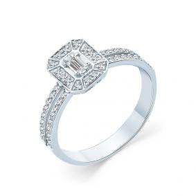 Кольцо из белого золота Мастер Бриллиант 05M1-208793-01-00 с бриллиантом 05M1-208793-01-00 фото