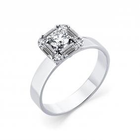 Кольцо из белого золота Мастер Бриллиант 05M1-208984-01-00 с бриллиантом 05M1-208984-01-00 фото