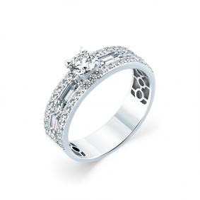 Кольцо из белого золота Мастер Бриллиант 05M1-208991-00-00 с бриллиантом 05M1-208991-00-00 фото