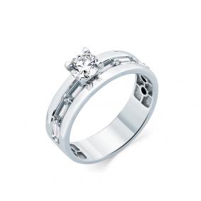 Кольцо из белого золота Мастер Бриллиант 05M1-208992-00-00 с бриллиантом 05M1-208992-00-00 фото