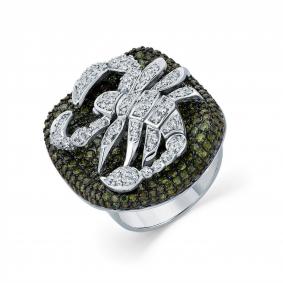 Кольцо из белого золота Мастер Бриллиант 05M1-209049-00-55 с бриллиантом 05M1-209049-00-55 фото