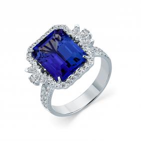 Кольцо из белого золота Мастер Бриллиант 05M1-209098-00-31 с бриллиантом и танзанитом 05M1-209098-00-31 фото