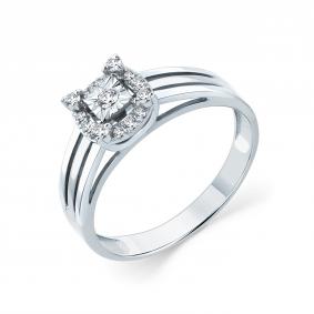 Кольцо из белого золота Мастер Бриллиант 05M1-209140-00-00 с бриллиантом 05M1-209140-00-00 фото