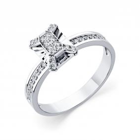 Кольцо из белого золота Мастер Бриллиант 05M1-209144-00-00 с бриллиантом 05M1-209144-00-00 фото