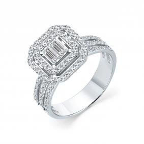 Кольцо из белого золота Мастер Бриллиант 05M1-209178-00-00 с бриллиантом 05M1-209178-00-00 фото