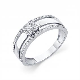 Кольцо из белого золота Мастер Бриллиант 05M1-209221-00-70 с бриллиантом 05M1-209221-00-70 фото