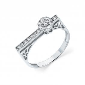 Кольцо из белого золота Мастер Бриллиант 05M1-209247-00-00 с бриллиантом 05M1-209247-00-00 фото