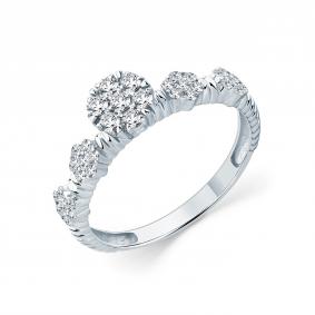 Кольцо из белого золота Мастер Бриллиант 05M1-209255-70-00 с бриллиантом 05M1-209255-70-00 фото