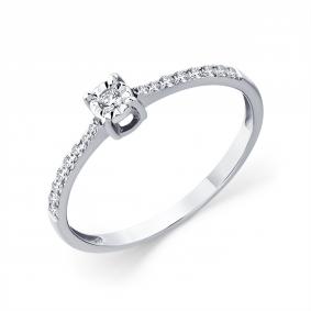 Кольцо из белого золота Мастер Бриллиант 05M1-209256-70-00 с бриллиантом 05M1-209256-70-00 фото