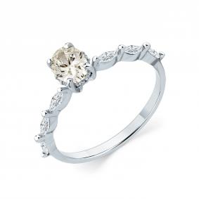 Кольцо из белого золота Мастер Бриллиант 05M1-209291-00-00 с бриллиантом 05M1-209291-00-00 фото