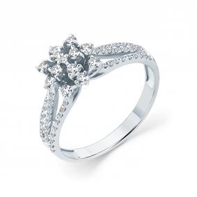 Кольцо из белого золота Мастер Бриллиант 05M1-209296-00-00 с бриллиантом 05M1-209296-00-00 фото