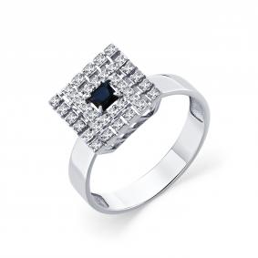 Кольцо из белого золота Мастер Бриллиант 05M1-209341-00-02 с бриллиантом и сапфиром 05M1-209341-00-02 фото