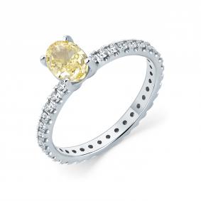 Кольцо из белого золота Мастер Бриллиант 05M1-209386-00-55 с бриллиантом 05M1-209386-00-55 фото