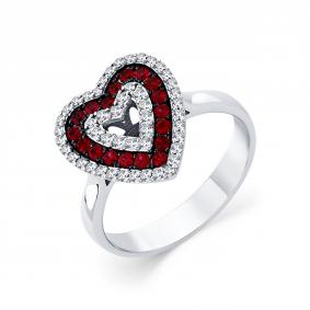 Кольцо из белого золота Мастер Бриллиант 05M1-209399-00-30 с бриллиантом и шпинелью 05M1-209399-00-30 фото