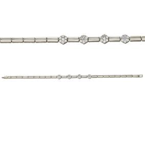 Браслет из белого золота Мастер Бриллиант 05M10-038 с бриллиантом 05M10-038 фото