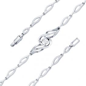 Браслет из белого золота Мастер Бриллиант 05M10-070 с бриллиантом 05M10-070 фото